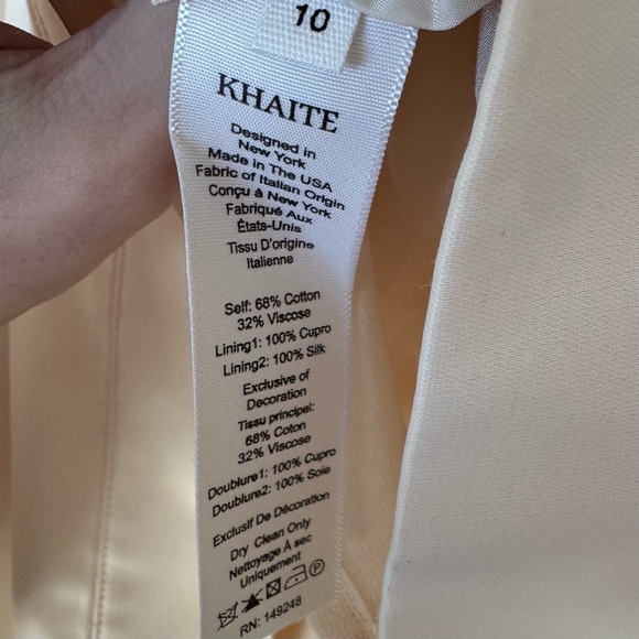 Khaite cream Tate mini dress in bone - Picture 11 of 11